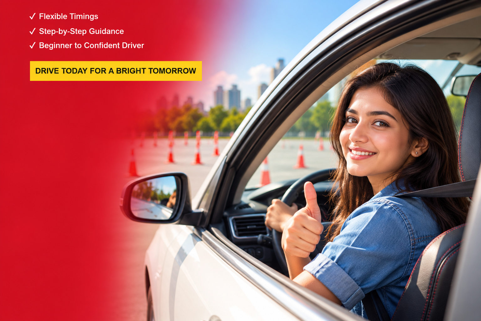 Car driving training for students at Professional Driving School in Madurai